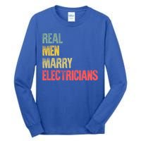 Funny Marriage Gift Real Marry Electricians Groom Cool Gift Tall Long Sleeve T-Shirt