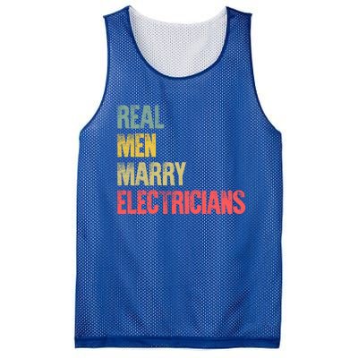 Funny Marriage Gift Real Marry Electricians Groom Cool Gift Mesh Reversible Basketball Jersey Tank