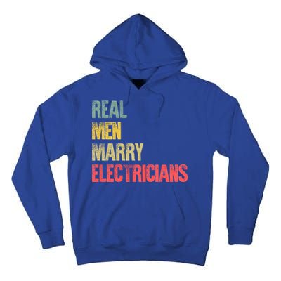 Funny Marriage Gift Real Marry Electricians Groom Cool Gift Tall Hoodie