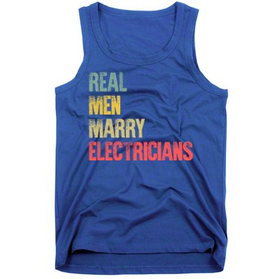 Funny Marriage Gift Real Marry Electricians Groom Cool Gift Tank Top