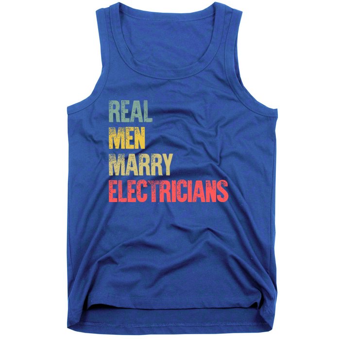 Funny Marriage Gift Real Marry Electricians Groom Cool Gift Tank Top