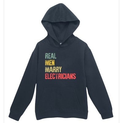 Funny Marriage Gift Real Marry Electricians Groom Cool Gift Urban Pullover Hoodie