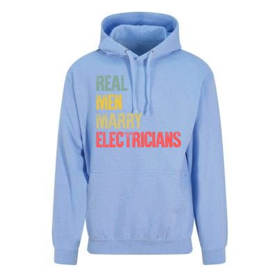 Funny Marriage Gift Real Marry Electricians Groom Cool Gift Unisex Surf Hoodie