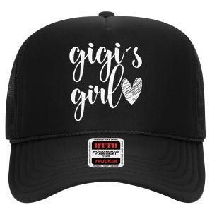 Funny Matching Gigi For Grandma Whit Mother's Day High Crown Mesh Back Trucker Hat