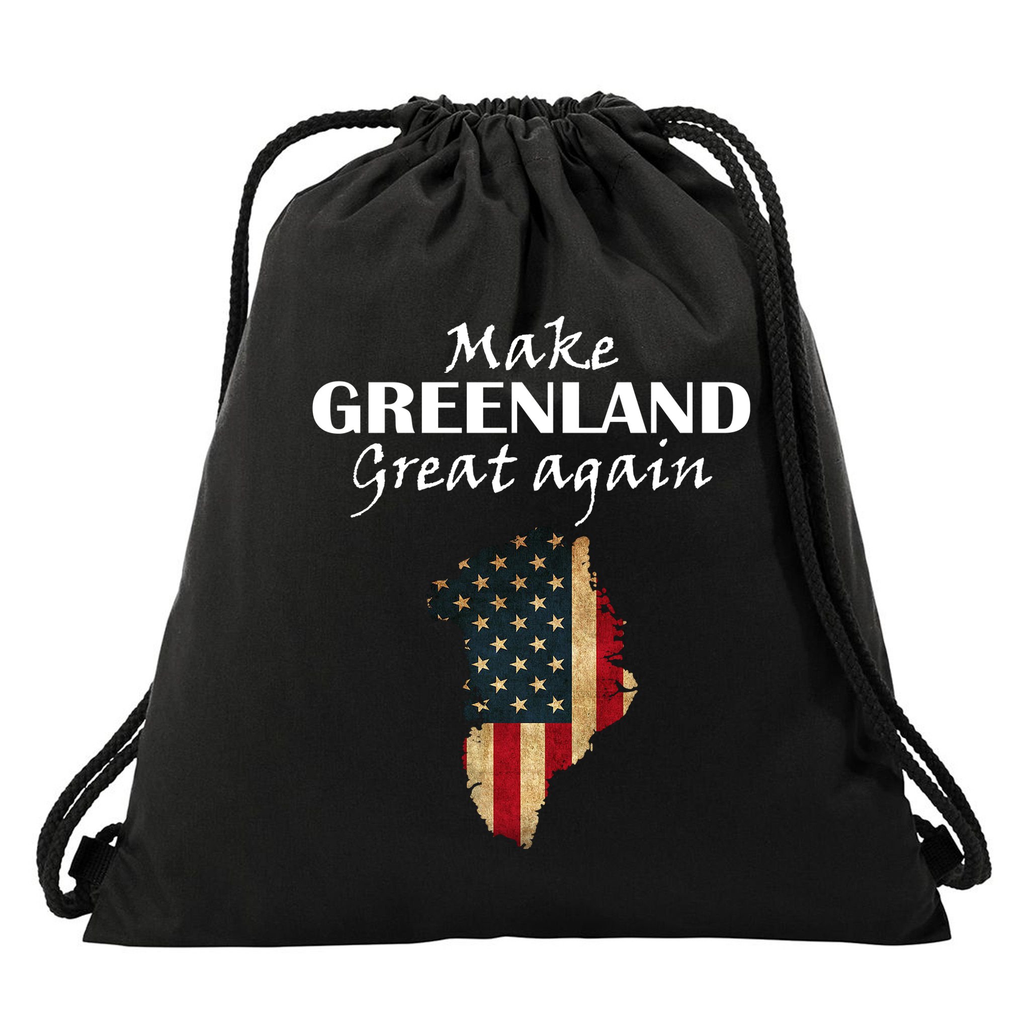 Funny Make Greenland Great Again Drawstring Bag