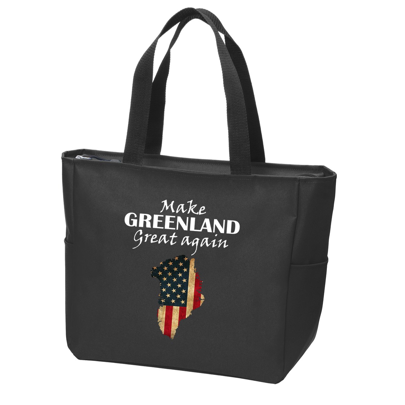 Funny Make Greenland Great Again Zip Tote Bag