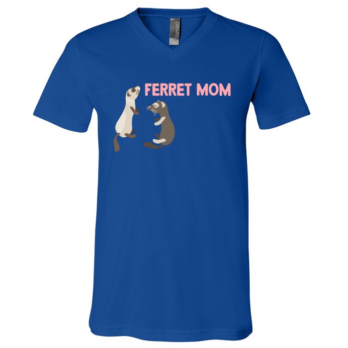 Ferret Mom Gift V-Neck T-Shirt