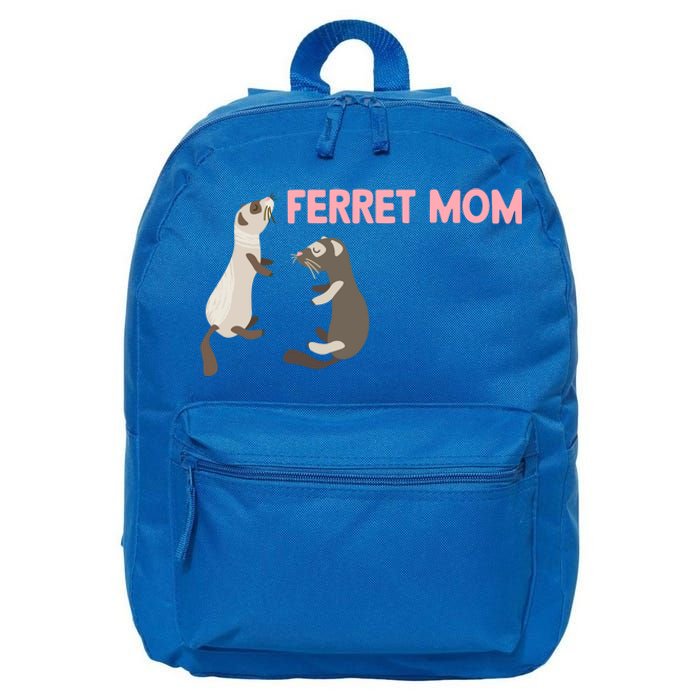 Ferret Mom Gift 16 in Basic Backpack