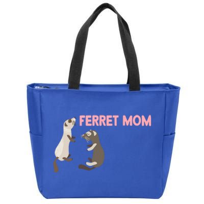 Ferret Mom Gift Zip Tote Bag