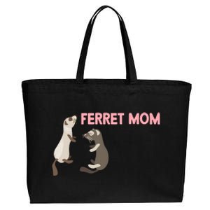 Ferret Mom Gift Cotton Canvas Jumbo Tote