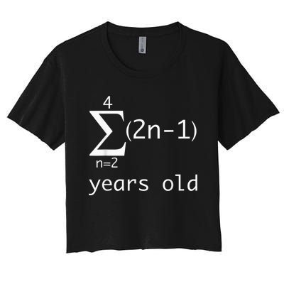 Funny Math Geek Shirt-15th Birthday 15 Years Old Boy, Girl Women's Crop Top Tee