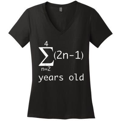 Funny Math Geek Shirt-15th Birthday 15 Years Old Boy, Girl Women's V-Neck T-Shirt