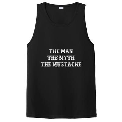 Funny Mustache Gift The Man The Myth The Mustache PosiCharge Competitor Tank