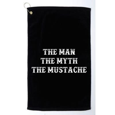 Funny Mustache Gift The Man The Myth The Mustache Golf Towel