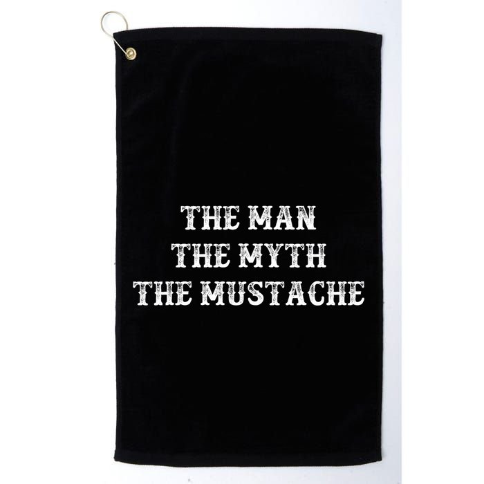 Funny Mustache Gift The Man The Myth The Mustache Golf Towel