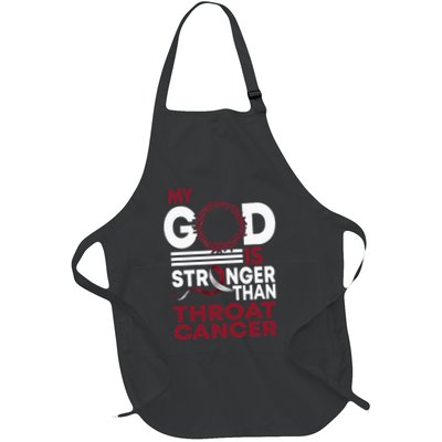 Faith My God Is Stronger Than Throat Cancer Awareness Ribbon Apron