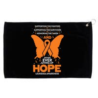 Faith My God Is Stronger Than Leukemia Awareness Ribbon Grommeted Golf Towel