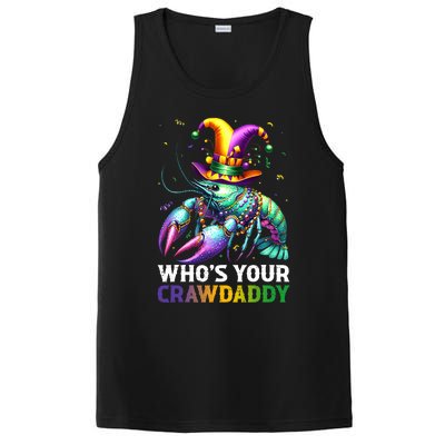 Funny Mardi Gras Whos Your Crawdaddy Crawfish Jester Beads PosiCharge Competitor Tank