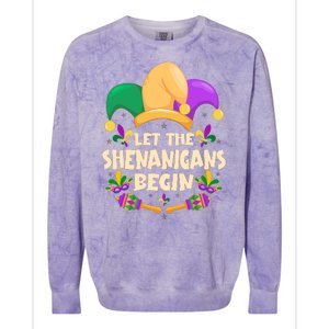 Funny Mardi Gras Let The Shenanigans Begin Colorblast Crewneck Sweatshirt