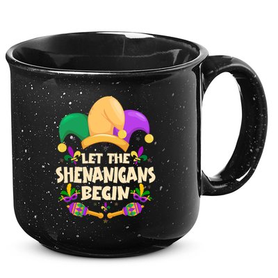 Funny Mardi Gras Let The Shenanigans Begin 15oz Campfire Ceramic Mug