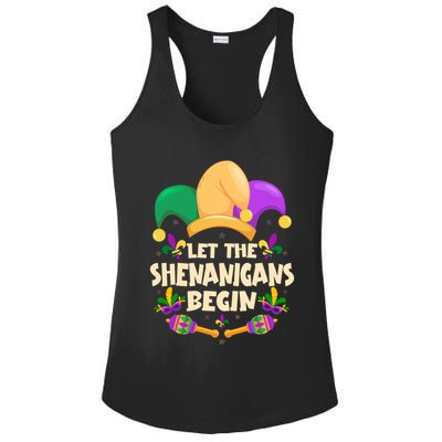 Funny Mardi Gras Let The Shenanigans Begin Ladies PosiCharge Competitor Racerback Tank