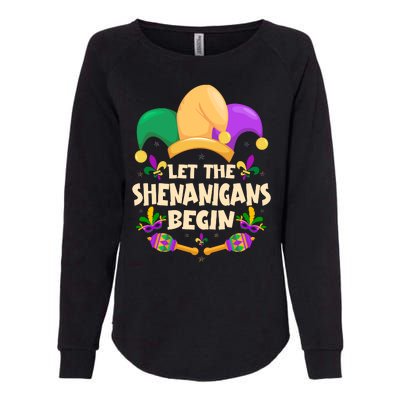 Funny Mardi Gras Let The Shenanigans Begin Womens California Wash Sweatshirt