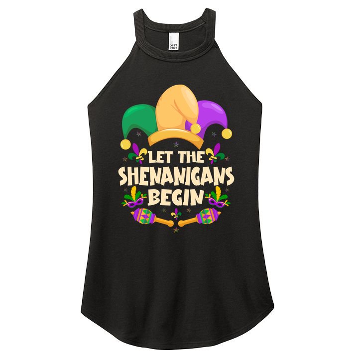Funny Mardi Gras Let The Shenanigans Begin Women's Perfect Tri Rocker Tank