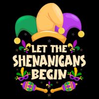 Funny Mardi Gras Let The Shenanigans Begin Wool Snapback Cap