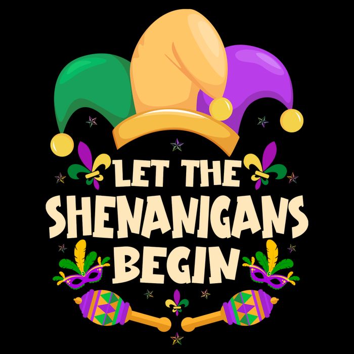 Funny Mardi Gras Let The Shenanigans Begin Wool Snapback Cap