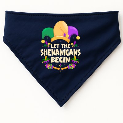 Funny Mardi Gras Let The Shenanigans Begin USA-Made Doggie Bandana