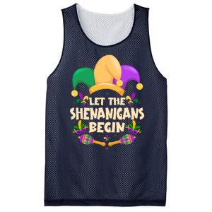 Funny Mardi Gras Let The Shenanigans Begin Mesh Reversible Basketball Jersey Tank