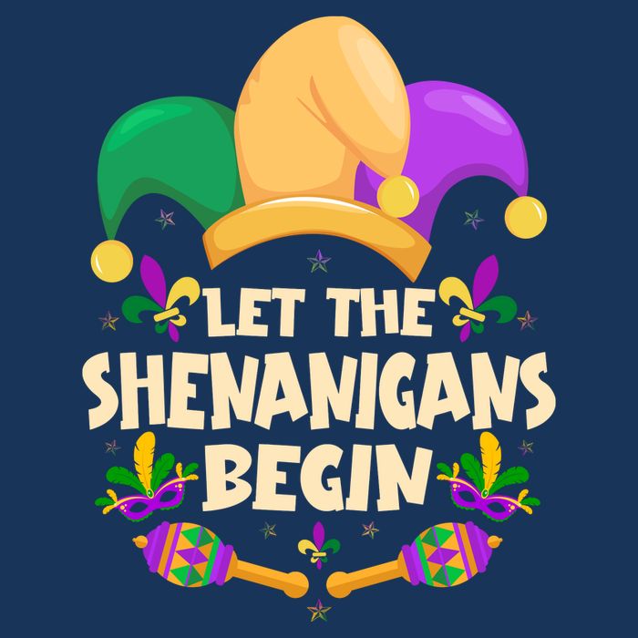 Funny Mardi Gras Let The Shenanigans Begin Mesh Reversible Basketball Jersey Tank