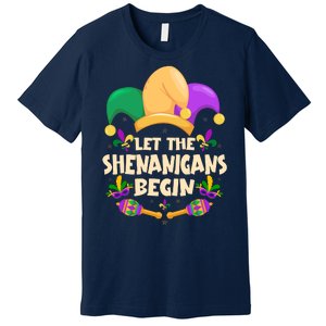 Funny Mardi Gras Let The Shenanigans Begin Premium T-Shirt