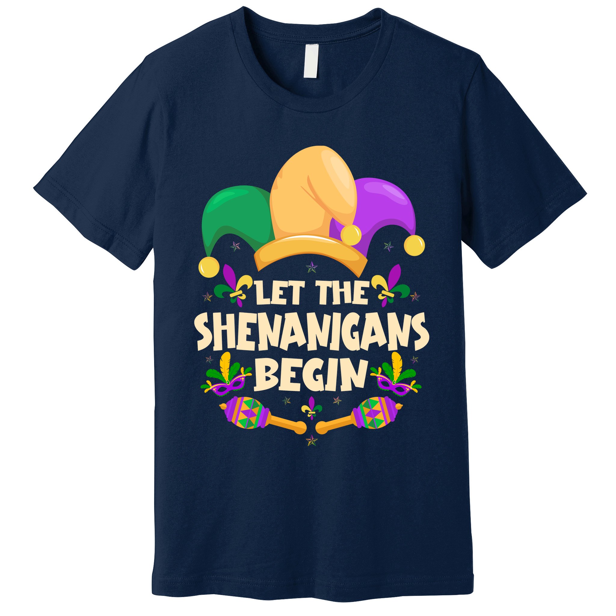 Funny Mardi Gras Let The Shenanigans Begin Premium T-Shirt