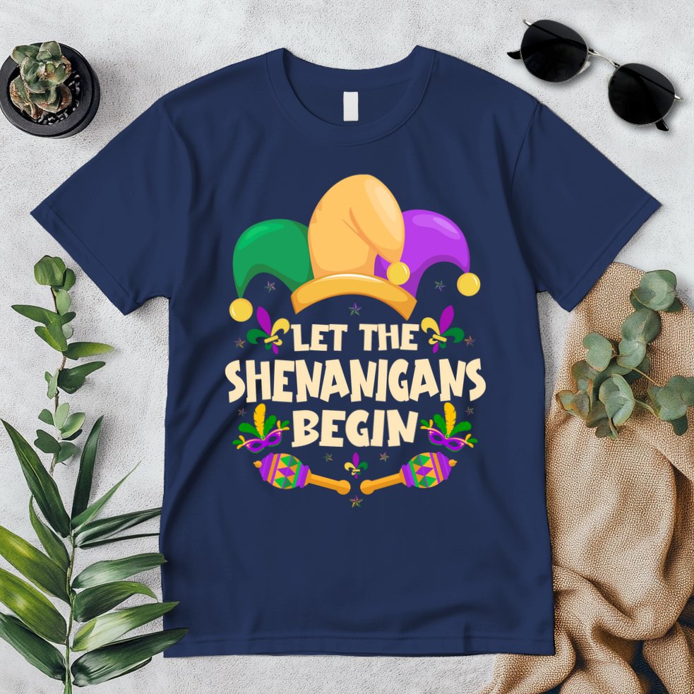 Funny Mardi Gras Let The Shenanigans Begin Premium T-Shirt