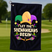 Funny Mardi Gras Let The Shenanigans Begin Golf Towel