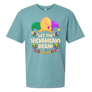 Funny Mardi Gras Let The Shenanigans Begin Sueded Cloud Jersey T-Shirt