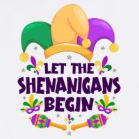 Funny Mardi Gras Let The Shenanigans Begin Garment-Dyed Sweatshirt