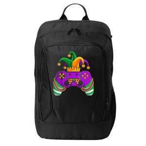 Funny Mardi Gras Video Games Controller Jester Hat Gamer City Backpack