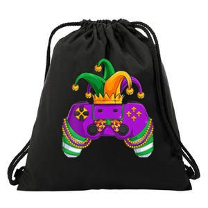 Funny Mardi Gras Video Games Controller Jester Hat Gamer Drawstring Bag