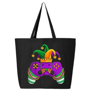 Funny Mardi Gras Video Games Controller Jester Hat Gamer 25L Jumbo Tote