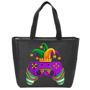 Funny Mardi Gras Video Games Controller Jester Hat Gamer Zip Tote Bag