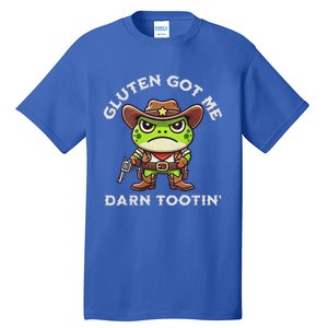 Frog Meme Gluten Got Me Darn Tootin Gluten Free Diet Tall T-Shirt