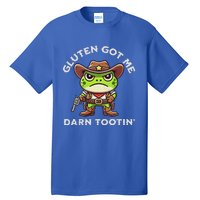 Frog Meme Gluten Got Me Darn Tootin Gluten Free Diet Tall T-Shirt