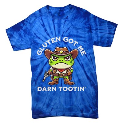 Frog Meme Gluten Got Me Darn Tootin Gluten Free Diet Tie-Dye T-Shirt