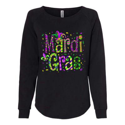 Funny Mardi Gras Parade Jester Hat Womens California Wash Sweatshirt