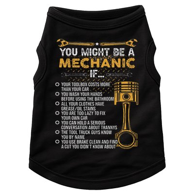 Funny Mechanic Gifts You Might Be A Mechanic If Doggie Tank