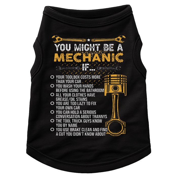 Funny Mechanic Gifts You Might Be A Mechanic If Doggie Tank
