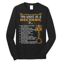 Funny Mechanic Gifts You Might Be A Mechanic If Long Sleeve Shirt