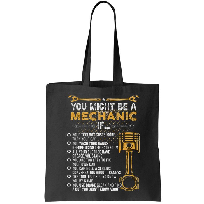 Funny Mechanic Gifts You Might Be A Mechanic If Bag